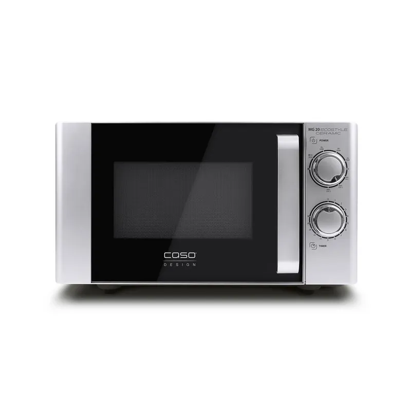 Caso Design 20L Ceramic Microwave + Grill, 700W in Silver Silver