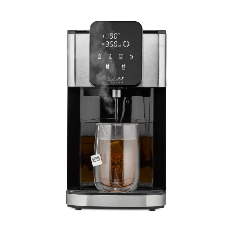 Caso Design HW 1660 Turbo Instant Hot Water Dispenser, 4L Tank with Water Filter in Black Black