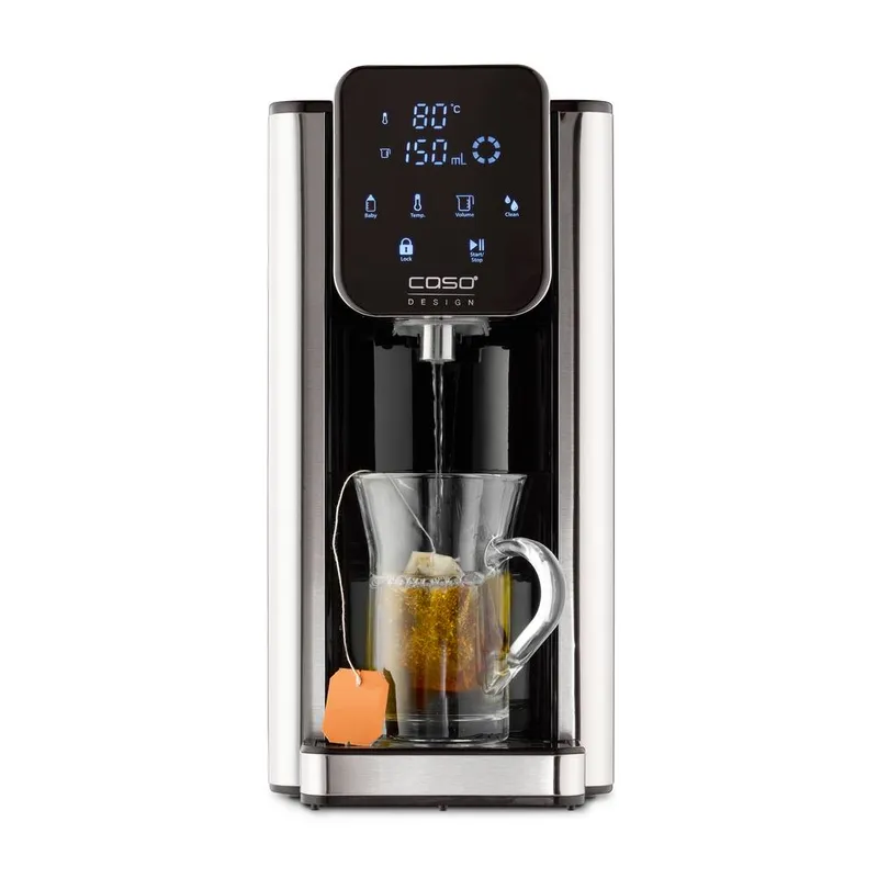 Caso Design HW 660 Turbo Instant Hot Water Dispenser, 2.7L Tank with Water Filter in Black Black