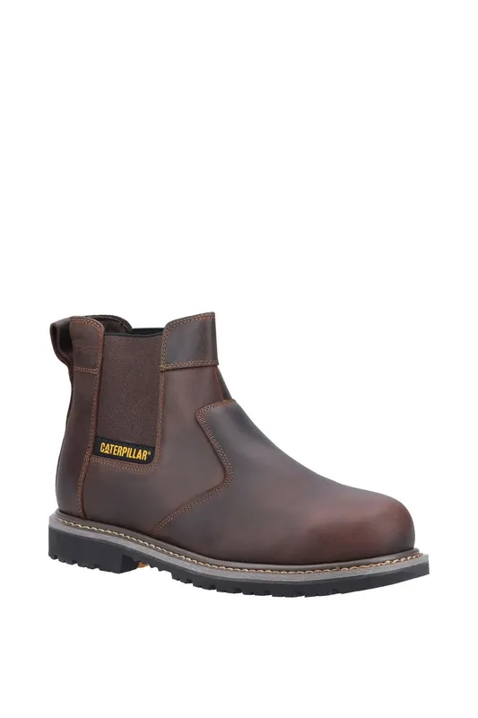 Caterpillar Unisex Safety Boot - Brown Leather - Size Uk 7