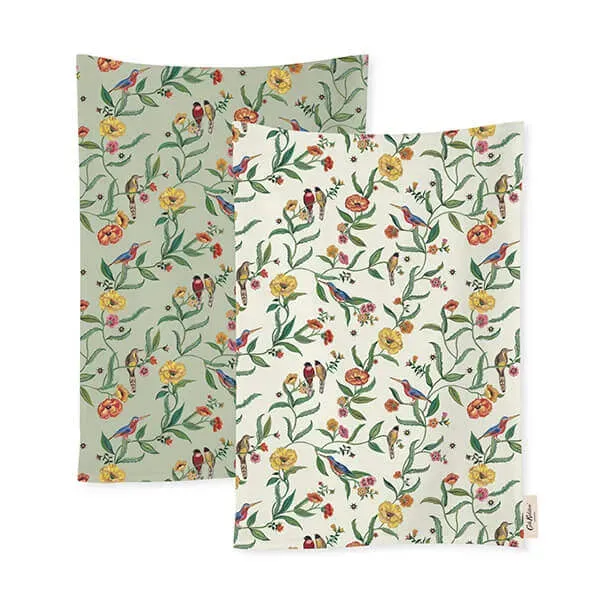 Cath Kidston Summer Birds Set of 2 Tea Towels