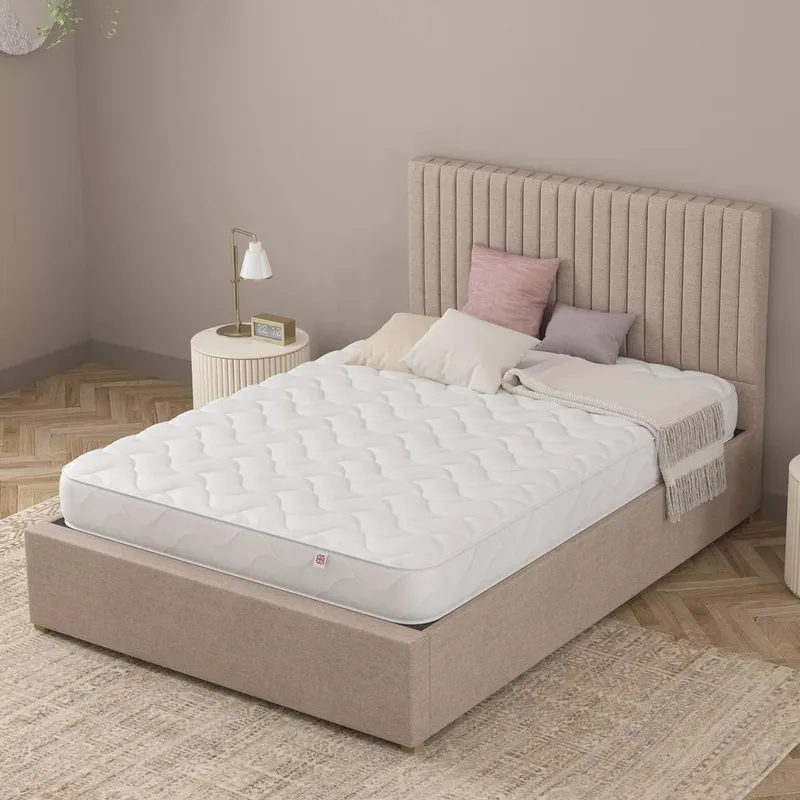 Catherine Lansfield Bonnell Luxe Memory Foam Hybrid Mattress in White Size: Double - White