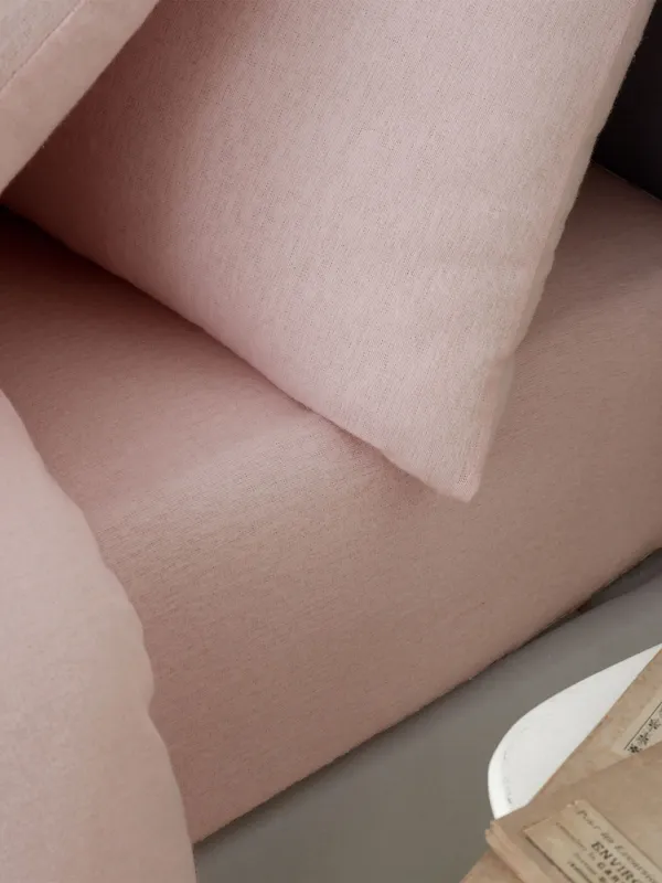 Catherine Lansfield 'Brushed Cotton' Fitted Sheet in Pink Size: Double Fitted Pink Double Fitted