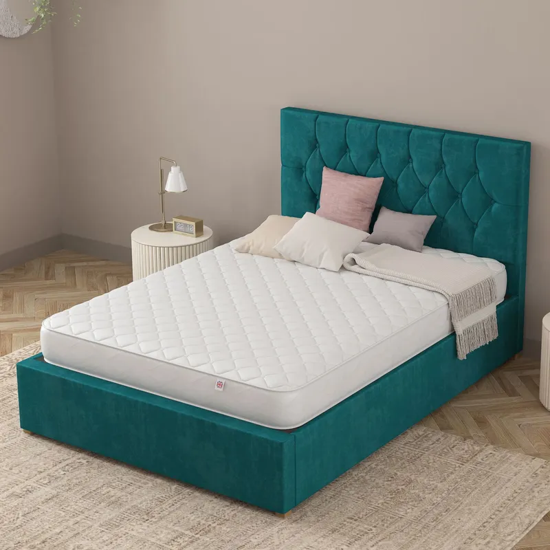 Catherine Lansfield Cloud Embrace Spring Foam Hybrid Mattress in White Size: Small Double White Small Double
