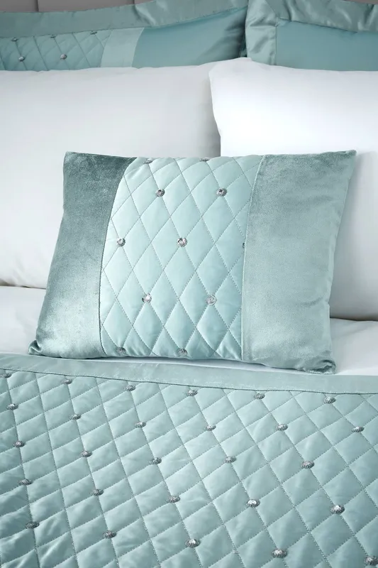 Catherine Lansfield 'Sequin Cluster' Cushion in Duck Egg Blue Duck Egg Blue