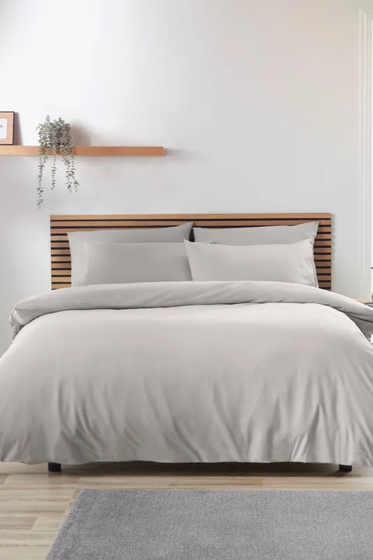 Catherine Lansfield So Soft Easy Iron Duvet Cover Bedding Set Grey