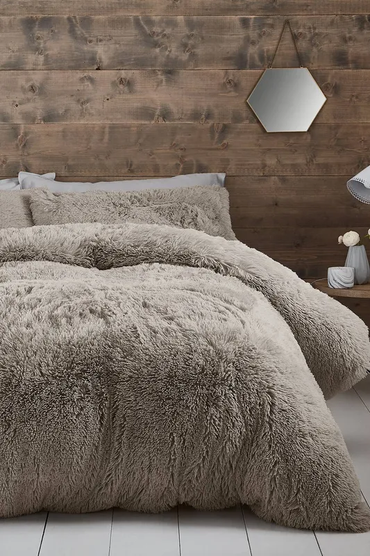 Catherine Lansfield - Cuddly King Duvet Set Natural
