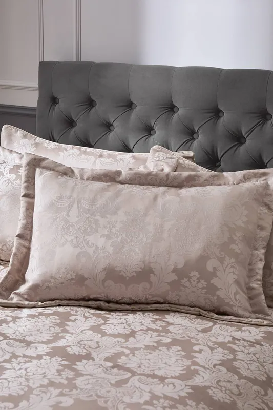 Catherine Lansfield 'Damask Jacquard' Pillowsham Pair in Gold Gold