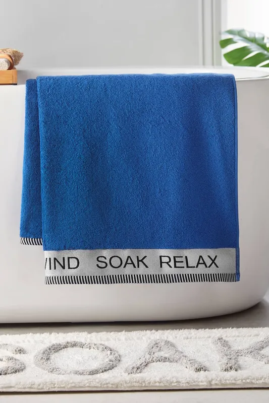 Catherine Lansfield 'Relax & Unwind' Towel in Cobalt Cobalt
