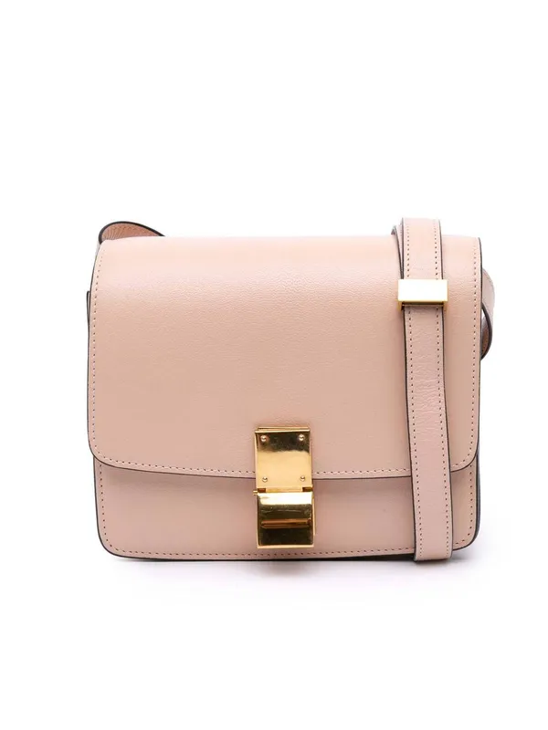 Celine Women's Preloved Small Liege Calfskin Classic Box Bag in Pink - Pink