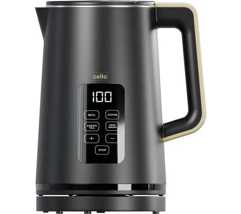 Cello KE185 Electric Jug Kettle - Ash Black, Black