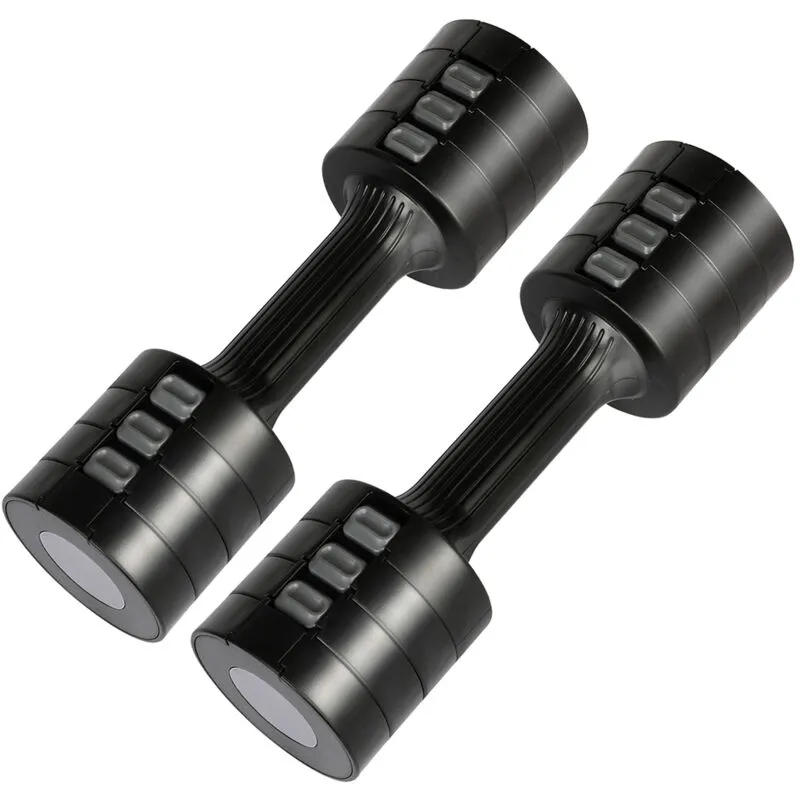 Centra A Pair Of 1KG To 2.5KG Adjustable Dumbbells With Metal Weight Black
