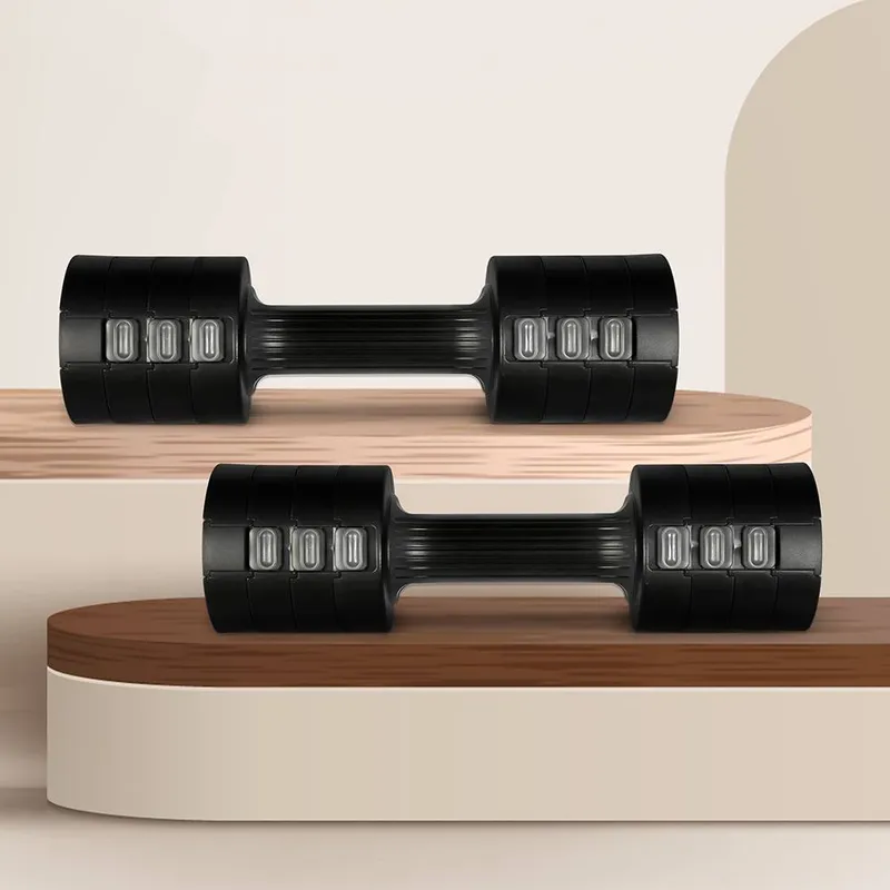 Centra A Pair Of 1KG To 2.5KG Adjustable Dumbbells With Metal Weight Black Black