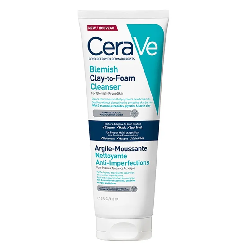 CeraVe Blemish Clay-to-Foam Cleanser 118ml