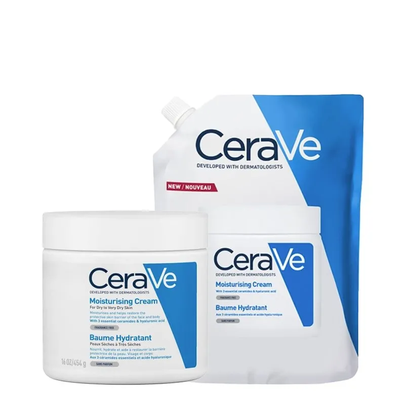 CeraVe Duo Moisturising Cream 454g & Moisturising Cream Refill 454g