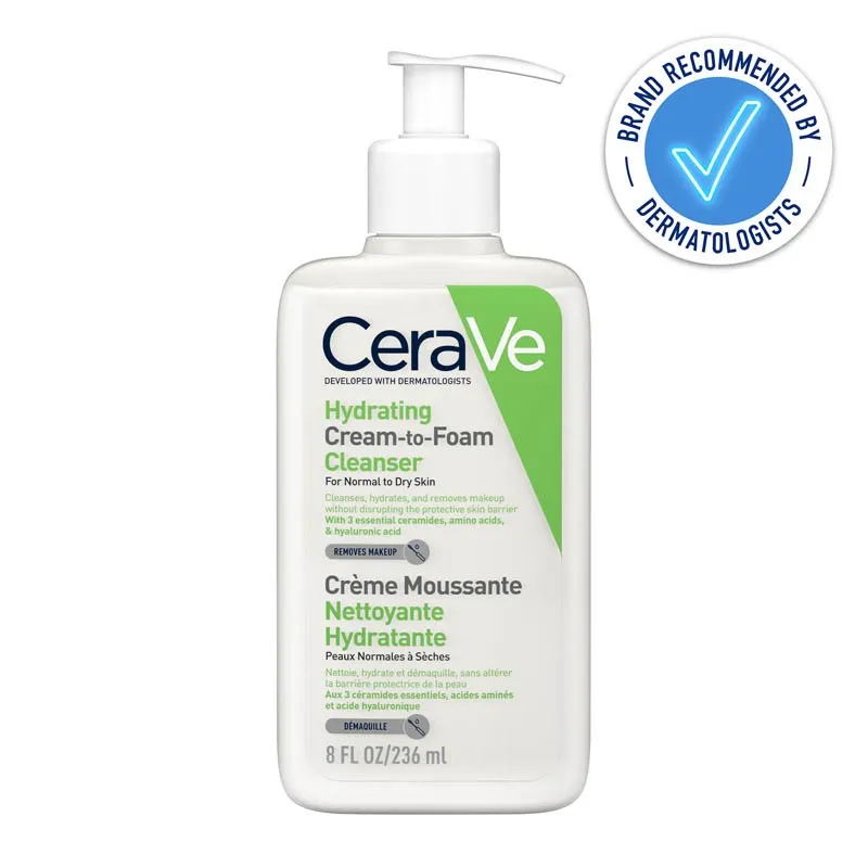 CeraVe Hydrating Cream-to-Foam Cleanser 236ml