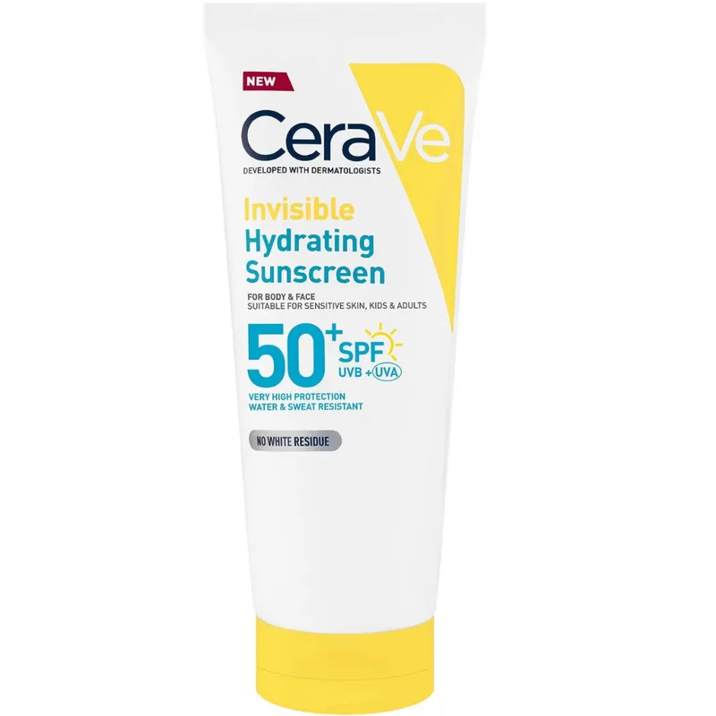 CeraVe Invisible Hydrating Sunscreen for Face and Body 75mL SPF50+
