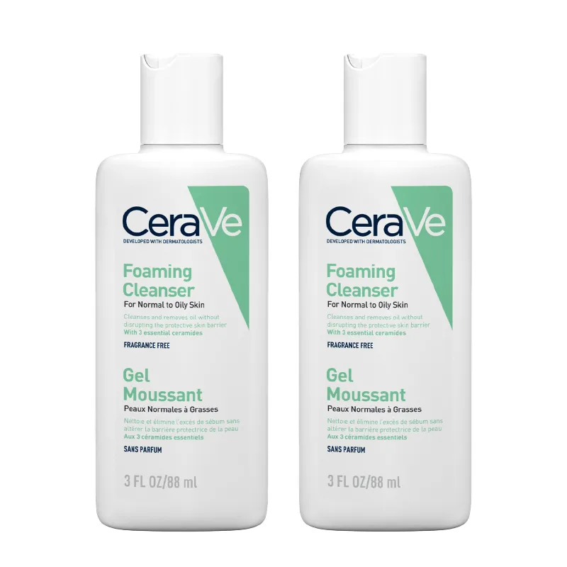 CeraVe Travel Size Foaming Cleanser for Oily Skin 88ml Double