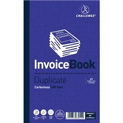 Challenge Duplicate Invoice Single Vat Column Book 100 Sets (Pack 5)