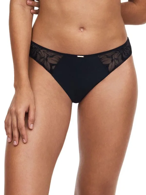 Chantelle Women's Fleurs Brief in Black Size: 14 Black 14