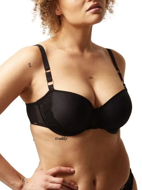 Chantelle Women's Fleurs Half Cup Memory Bra in Black Size: 36D Black 36D