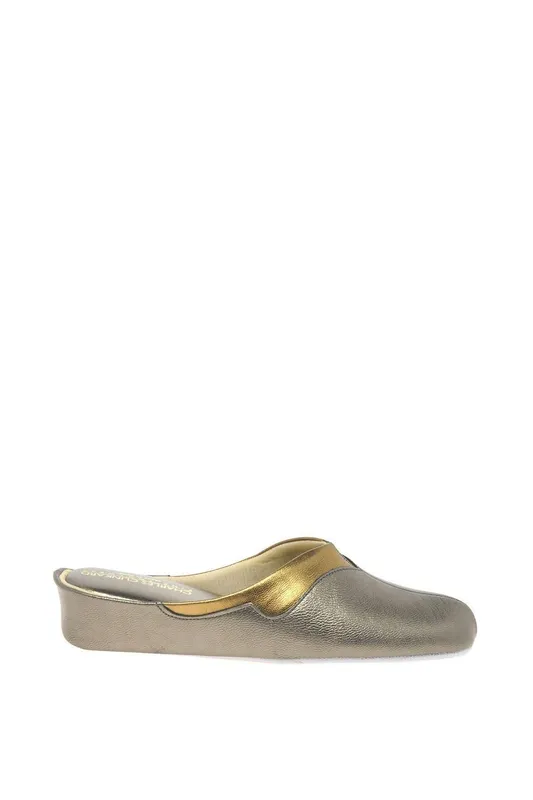 Relax Slippers Women's Messina Ladies Slipper - Gold - Size: 5