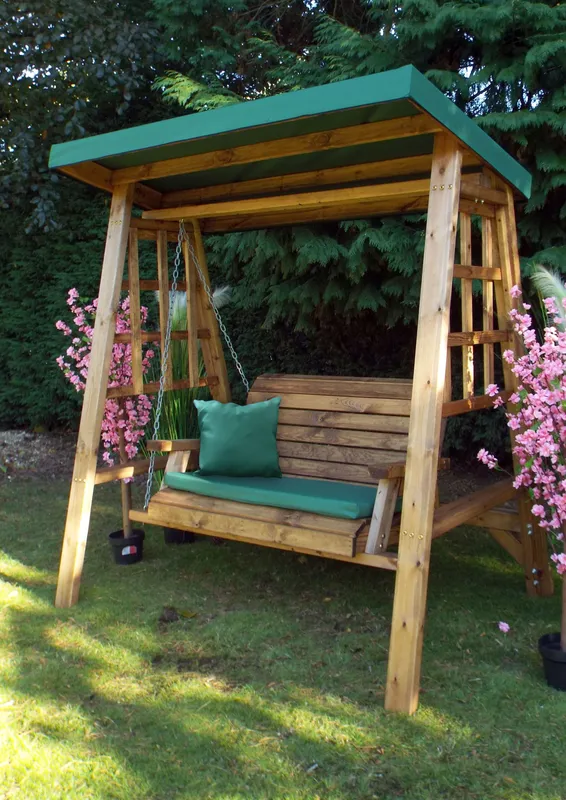Charles Taylor Trading Dorset Two Seater Swing Green in Brown Brown