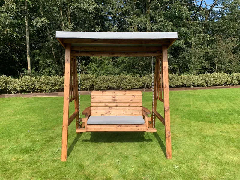 Charles Taylor Trading Dorset Two Seater Swing Grey in Brown Brown