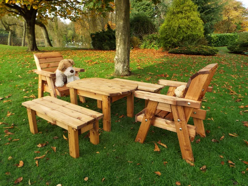 Charles Taylor Trading Little Fella's Med Table Set in Brown Brown