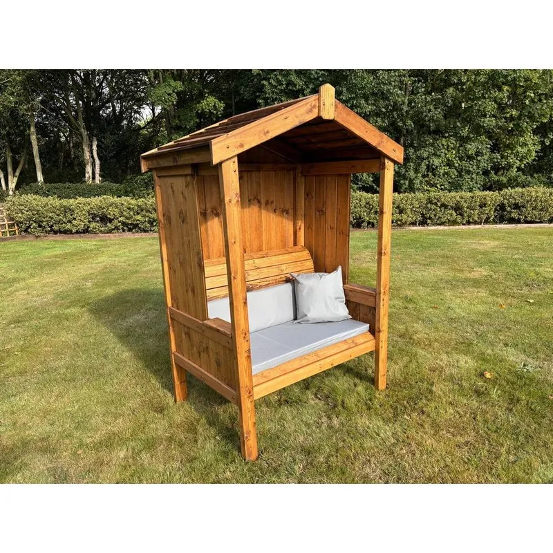 Charles Taylor Two Seater Imperial Arbour - L80 x W129 x H183 cm in Light Brown Light Brown