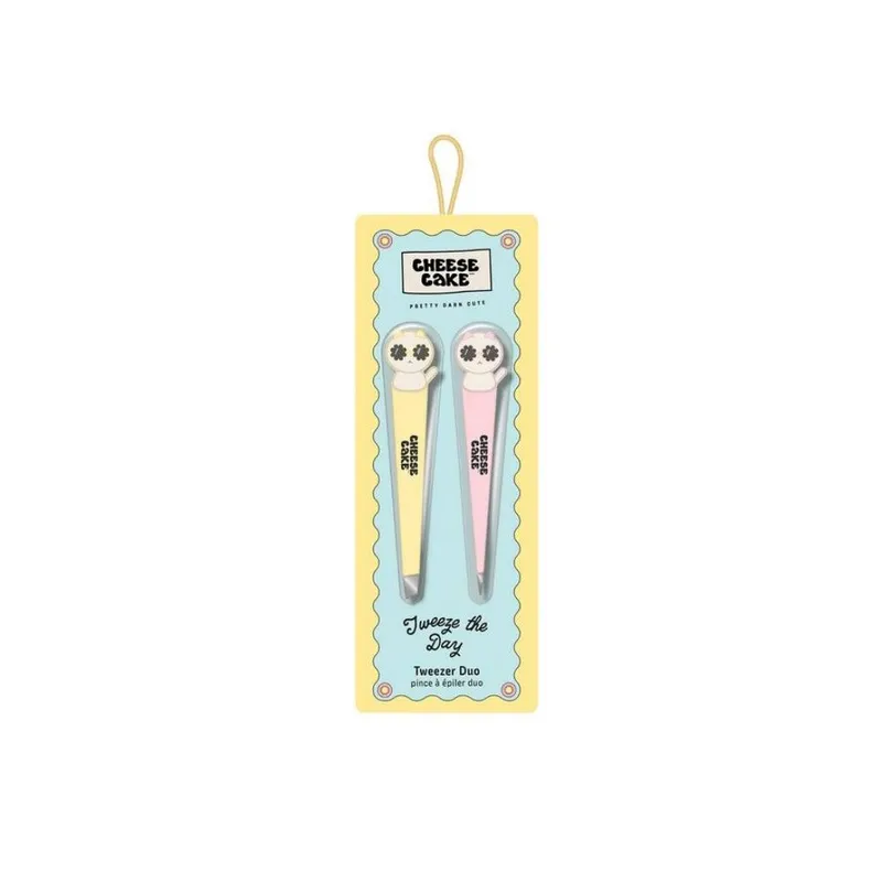 Cheesecake Women's Tweeze The Day Tweezer Duo Pack Cat in Yellow/Pink Yellow/Pink female