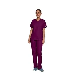 Cherokee Unisex Scrub Top Wine L CH4700/Wine/L
