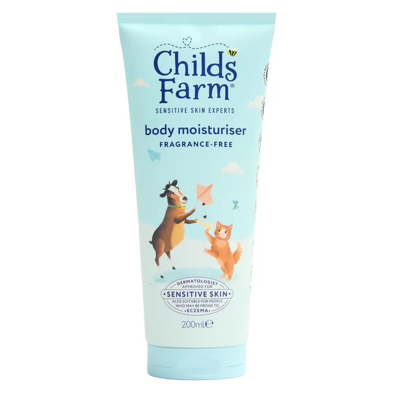 Child's Farm Body Moisturiser Fragrance Free 200ml in White White 200ml