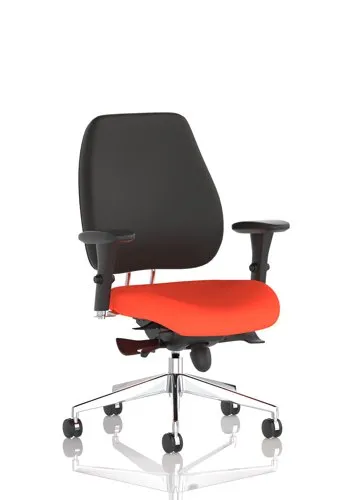 Chiro Plus Posture Chair Pimento Colour Seat With Arms