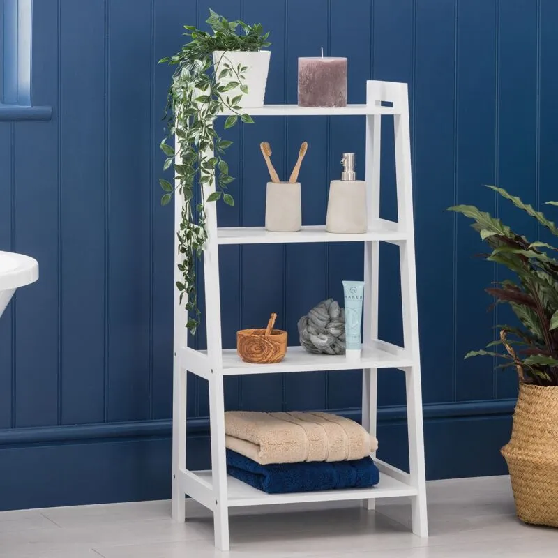 Christow Clovelly White Bathroom Ladder Shelf