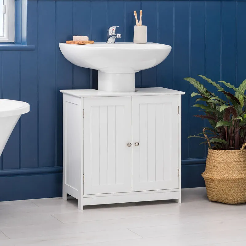 Christow Clovelly White Under Sink Bathroom Cabinet