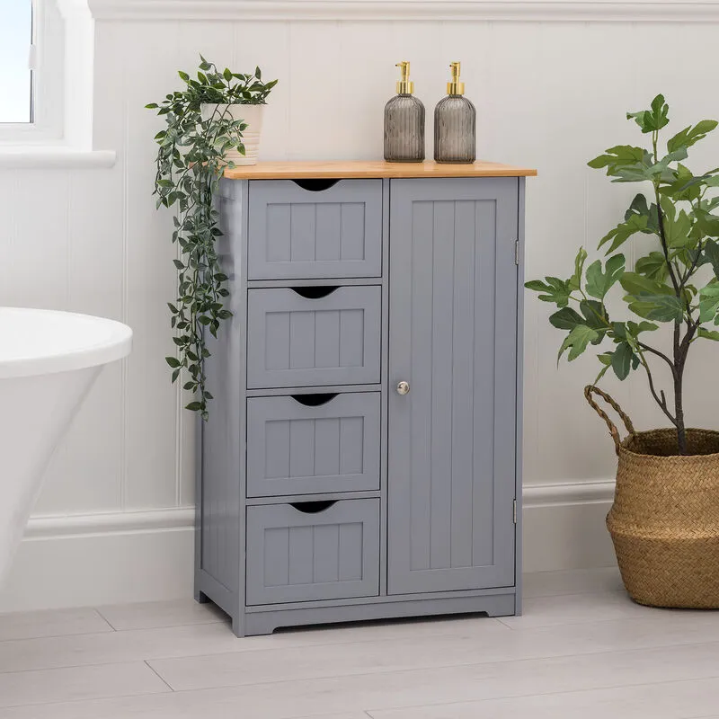 Christow Lustleigh Grey Bathroom Drawer Cabinet