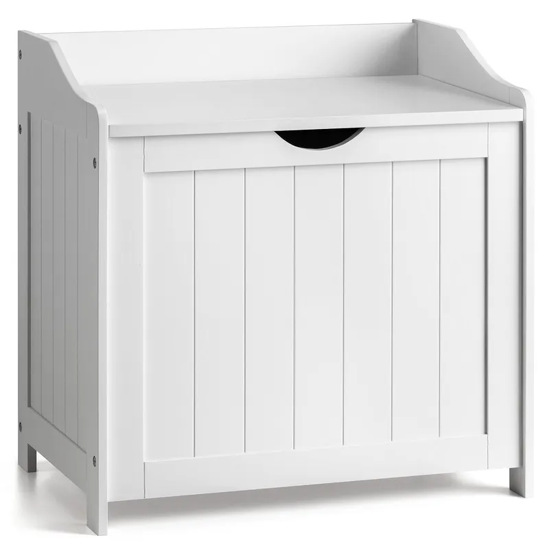 Christow Clovelly White Laundry Box With Lid