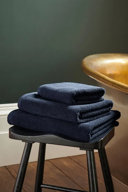Christy 'Brixton' Luxury Textured 100% Cotton Towels in Midnight Midnight