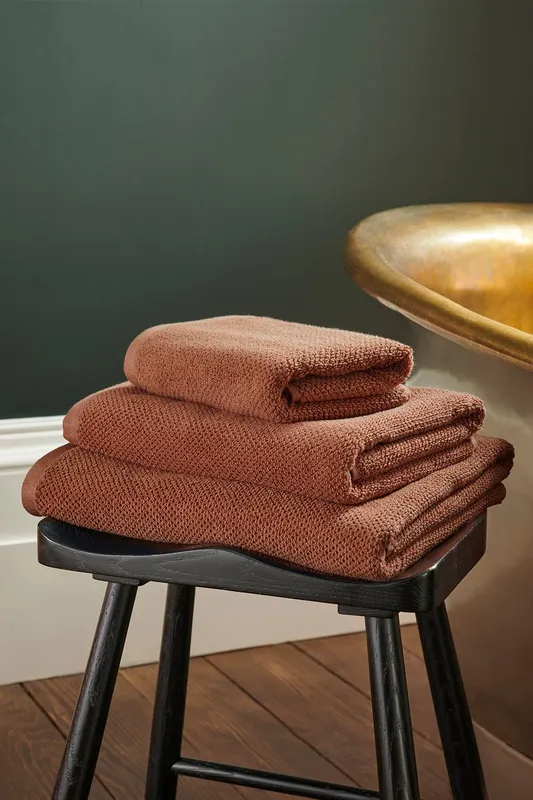 Christy 'Brixton' Luxury Textured 100% Cotton Towels in Terracotta Terracotta