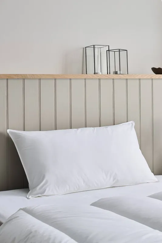 Christy Classic Filled Hollowfibre Medium Firm King Pillow in White - White
