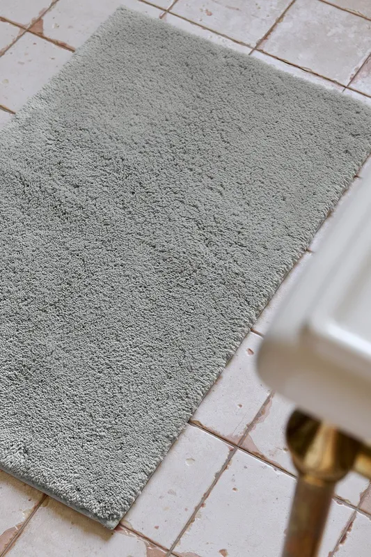 Christy Deep Pile Luxury 100% Cotton 2444GSM Non Slip Bath Rugs in Mid Grey Mid Grey