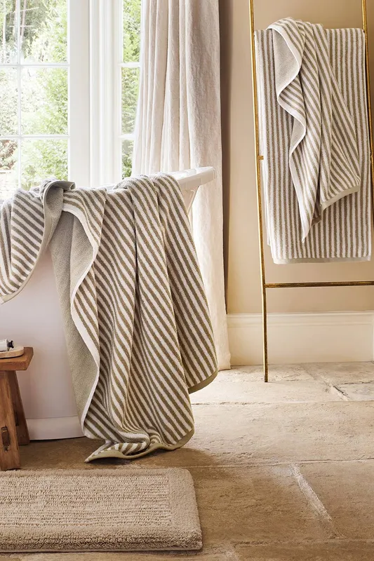 Christy 'Portobello Stripe' Coastal Inspired Towels in Beige Size: Hand Towel - Beige