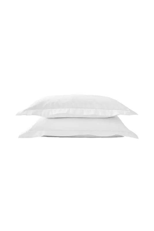 Christy Unisex Premium Sateen Satin Oxford Pillowcase Pair in White White female