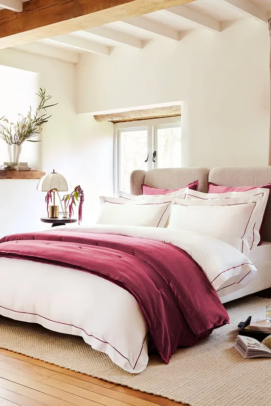 Christy Premium Sateen Satin Soft Duvet Cover Sets in Pink Size: Double - Pink