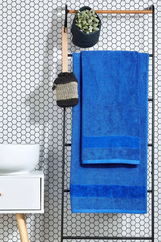 Christy 'Prism' Bold Luxury 100% Turkish Cotton Towels in Blue Blue