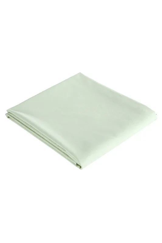 Christy Unisex Pure Cotton Percale Flat Sheets in Green Size: Single Flat Green female