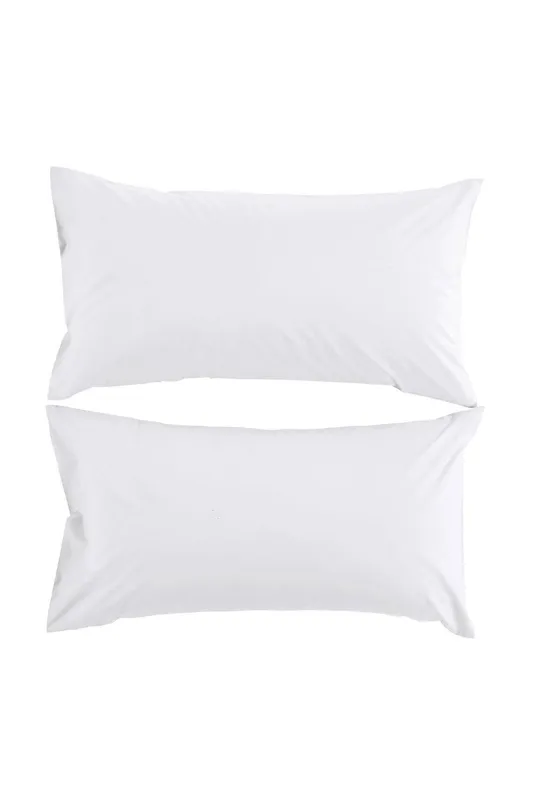Christy Pure Cotton Percale King Pillowcase Pair in White - White