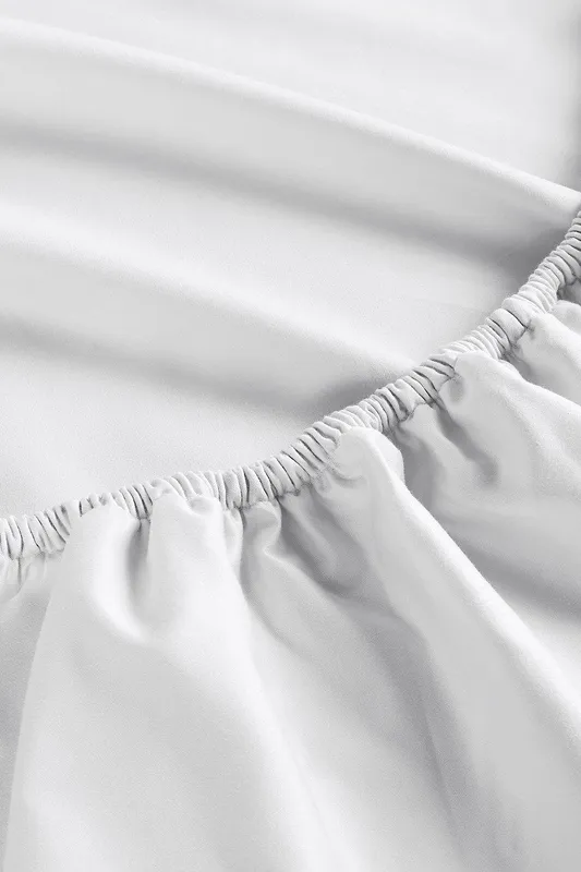 Christy 500TC Premium Sateen Luxury Fitted Sheets in White Size: King - White