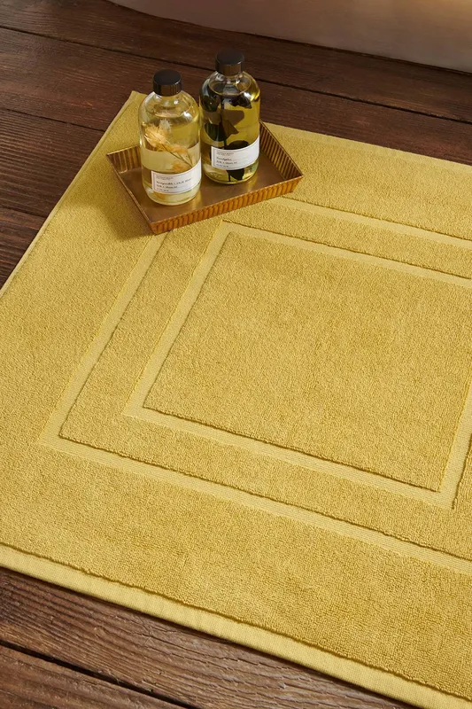 Christy 'Brixton' Luxury 100% Cotton Bath Mats in Yellow - Yellow